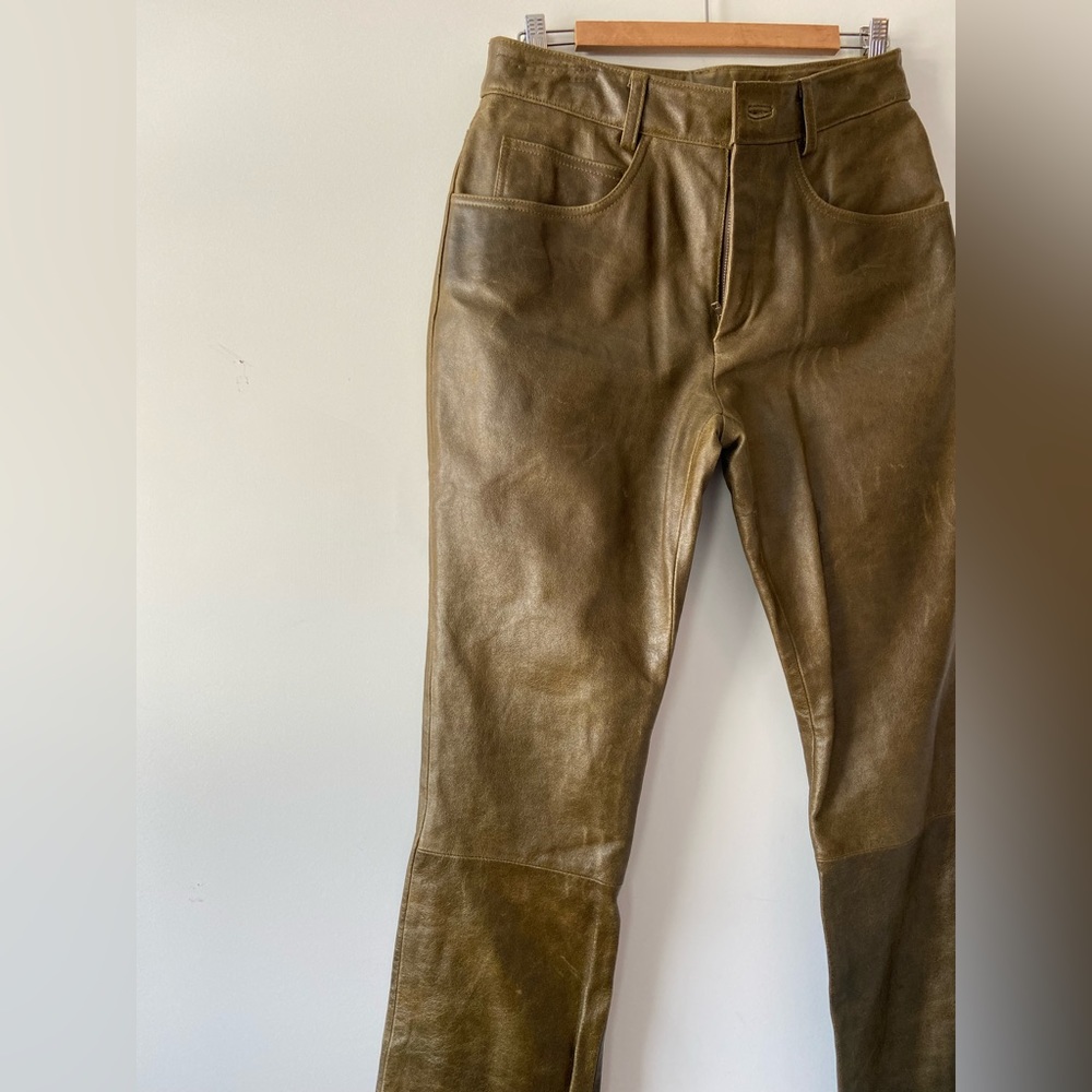 Wilson’s Leather Maxima Green Leather Pants